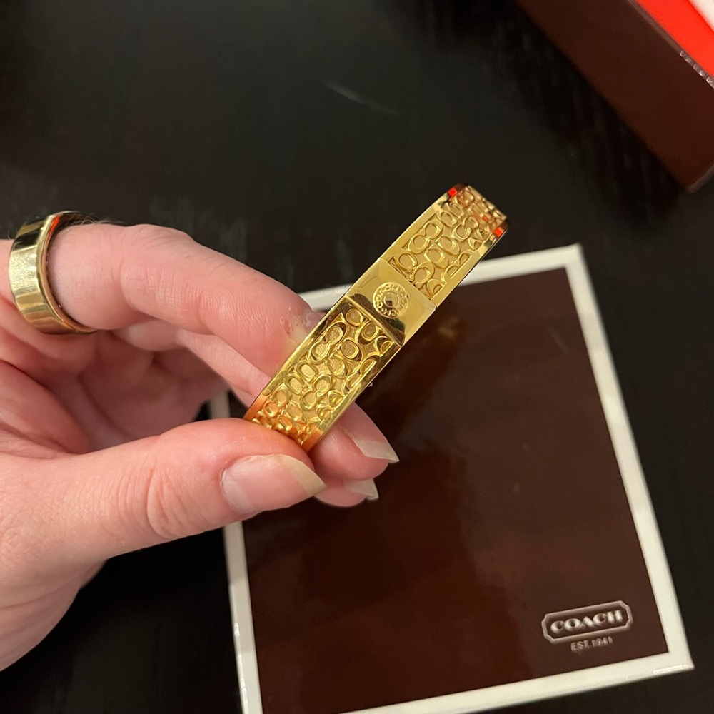 Coach Sterling Silver Bangle Bracelet